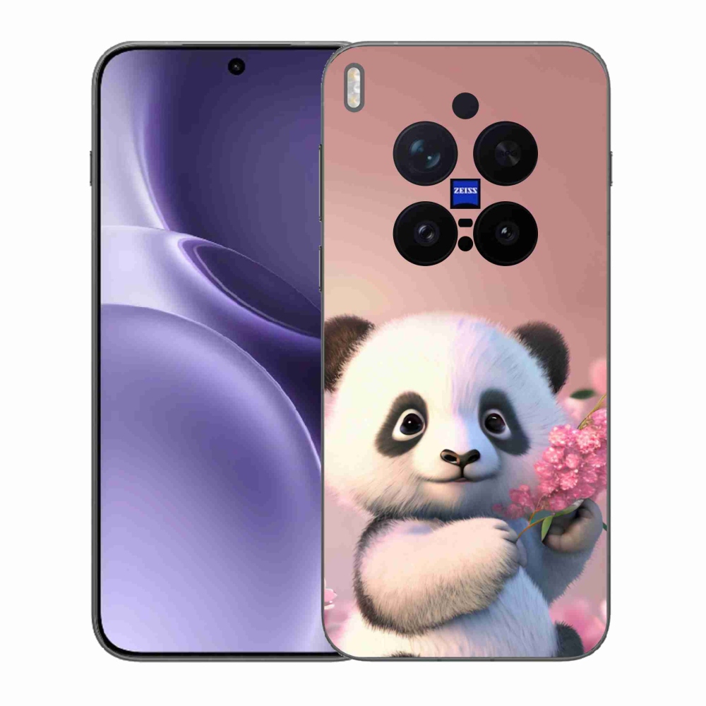 Gél borító mmCase a Vivo X300 Pro készülékhez - aranyos panda