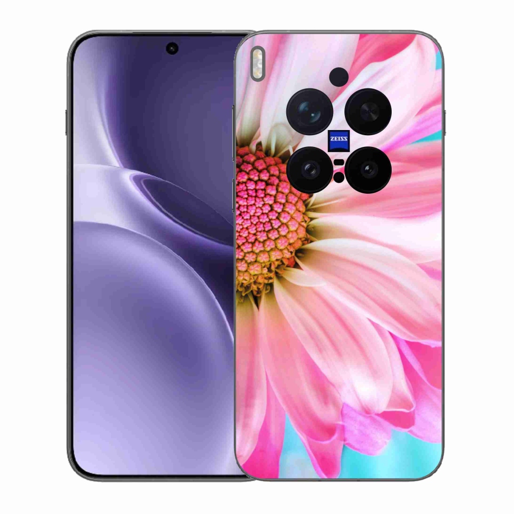 Gél védőhuzat mmCase Vivo X300 Pro - rózsaszín virág