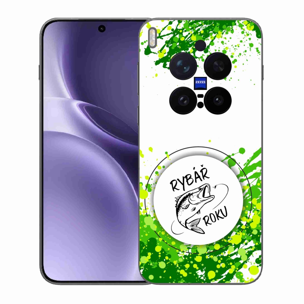 Gél borítás mmCase a Vivo X300 Pro-n - az év horgásza fehér háttérrel