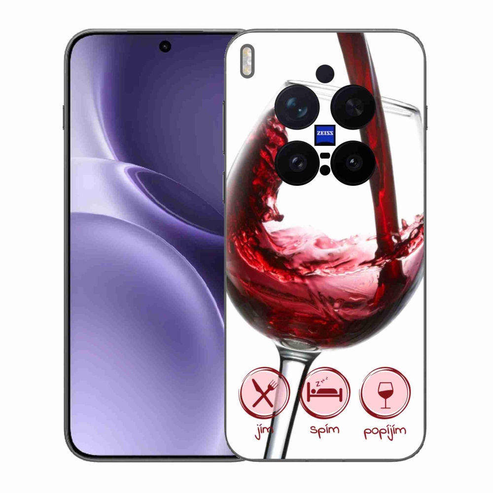 Zselés borítás mmCase a Vivo X300 Pro készülékhez - borospohár piros