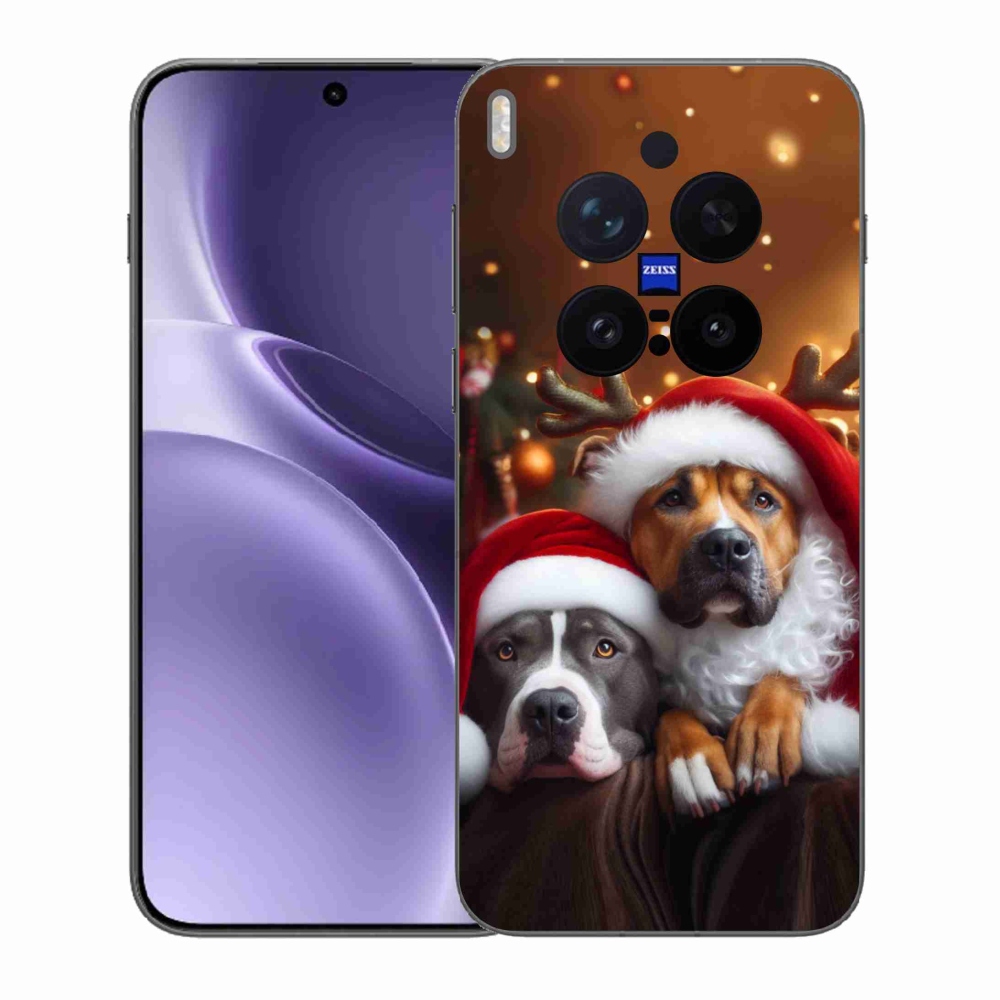 Gél borítás mmCase a Vivo X300 Pro-hoz - Karácsonyi kutyák