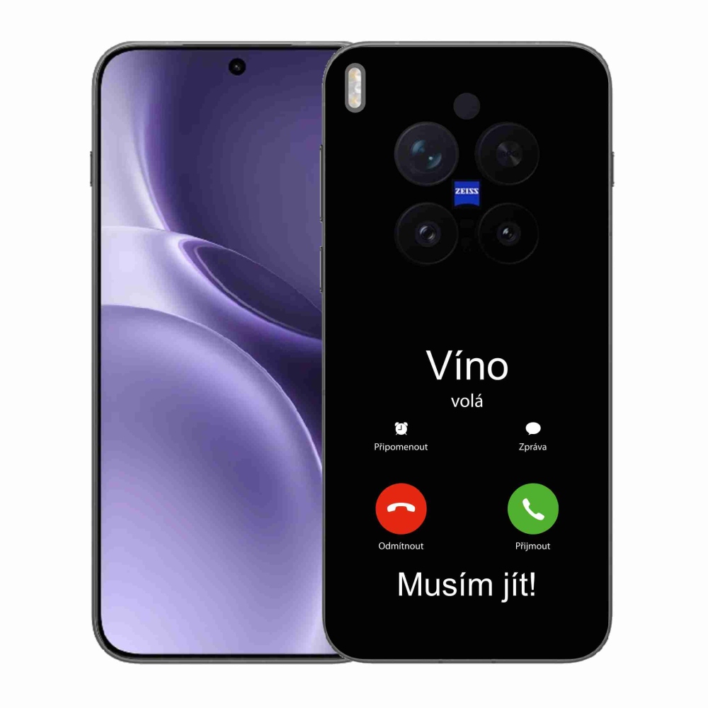 Gél borítás mmCase a Vivo X300 Pro készülékre - bor hívja a fekete hátteret