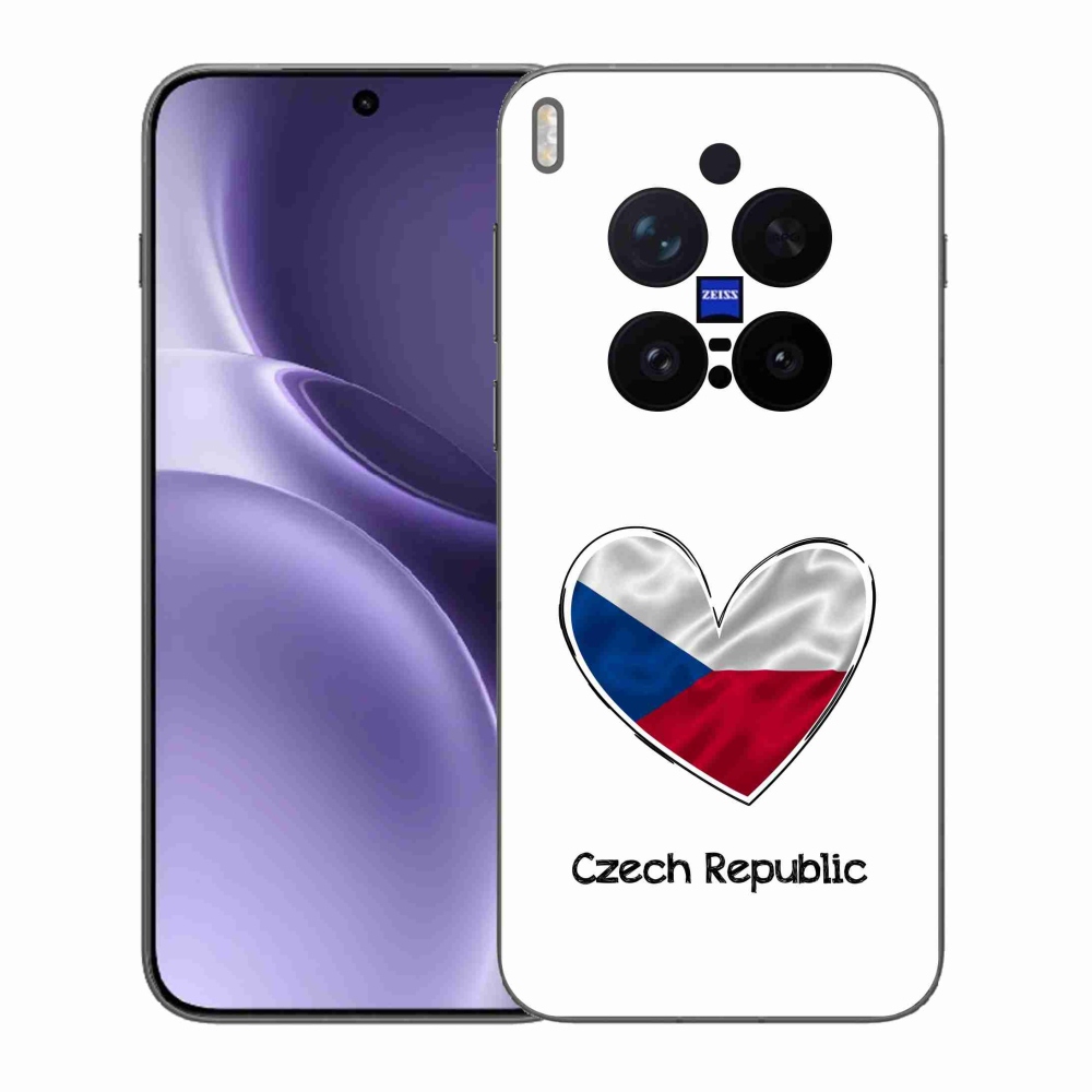 Gél borító mmCase a Vivo X300 Pro - zászló szív fehér háttérrel