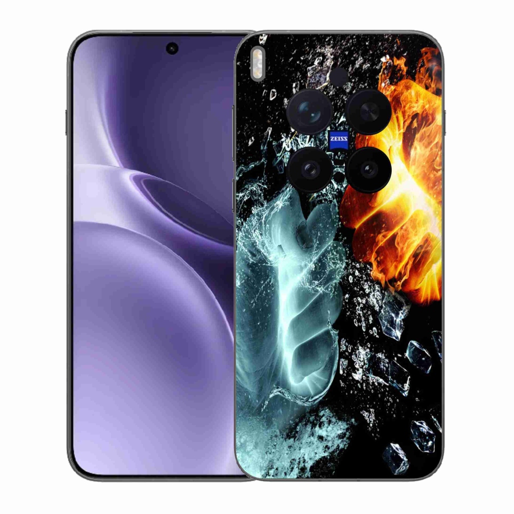 Zselés borítás mmCase a Vivo X300 Pro számára - víz és tűz