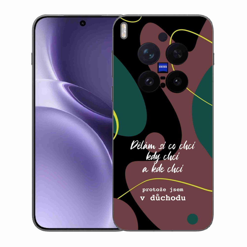 Gél borító mmCase a Vivo X300 Pro készülékhez - vicces szöveg 10 fekete háttér