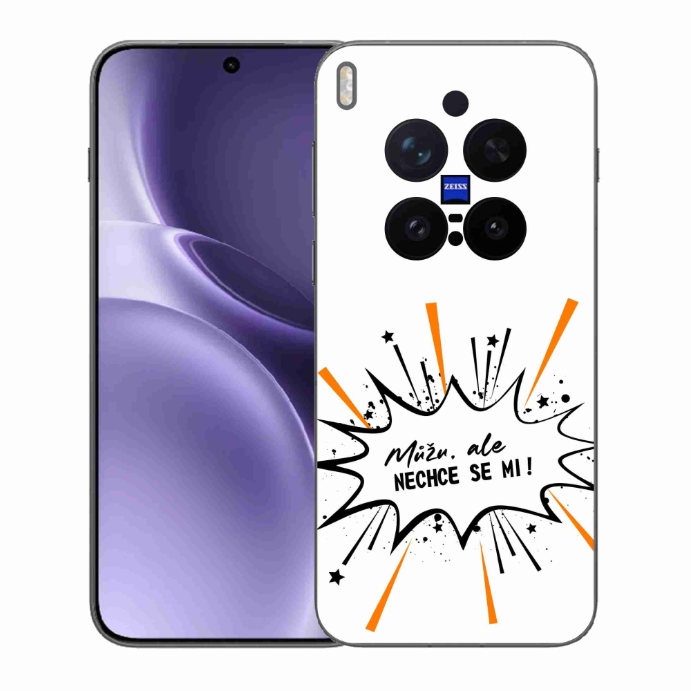 Gél borító mmCase a Vivo X300 Pro készülékhez - vicces szöveg 11 fehér háttér