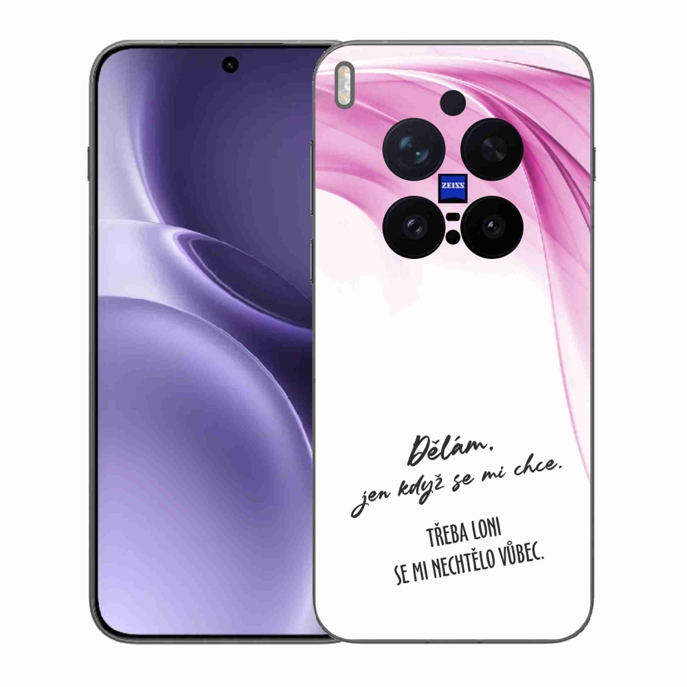 Gél borító mmCase a Vivo X300 Pro készülékhez - vicces szöveg 12 fehér háttér