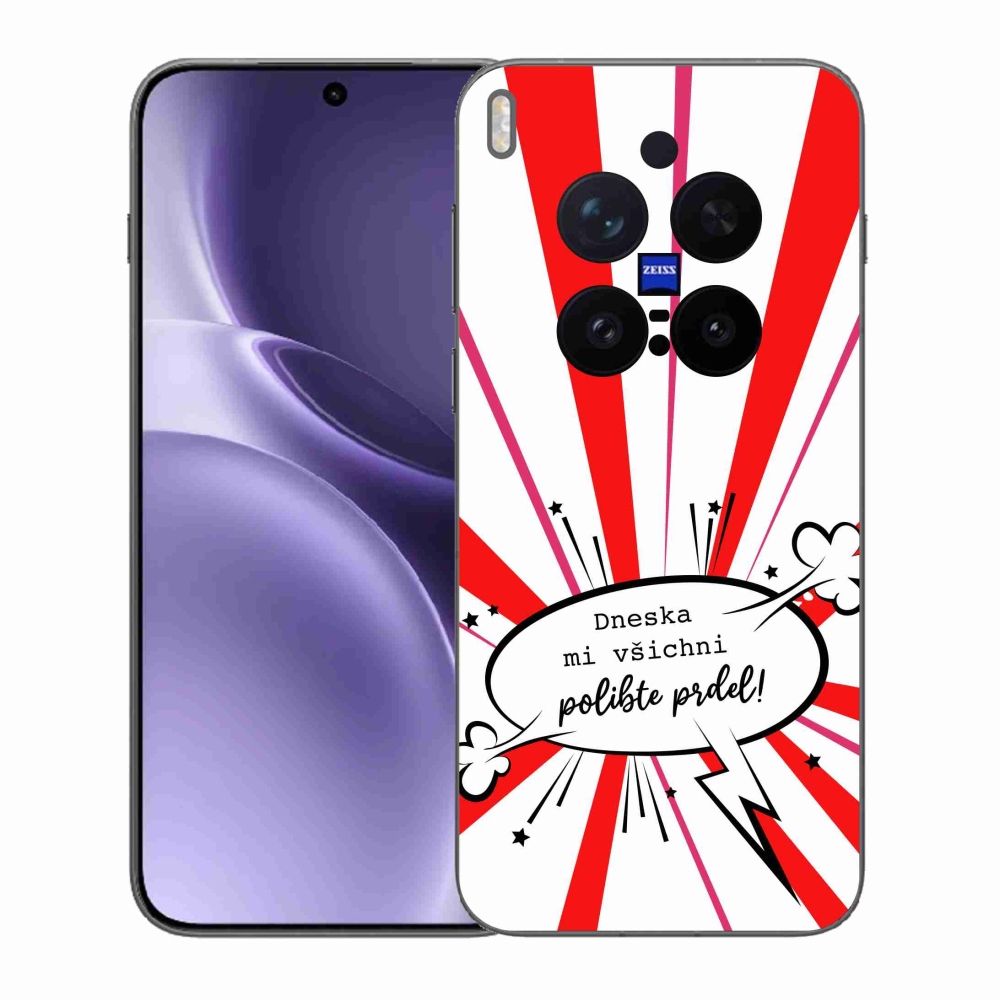 Gél borító mmCase a Vivo X300 Pro készülékhez - vicces szöveg 15 fehér háttér