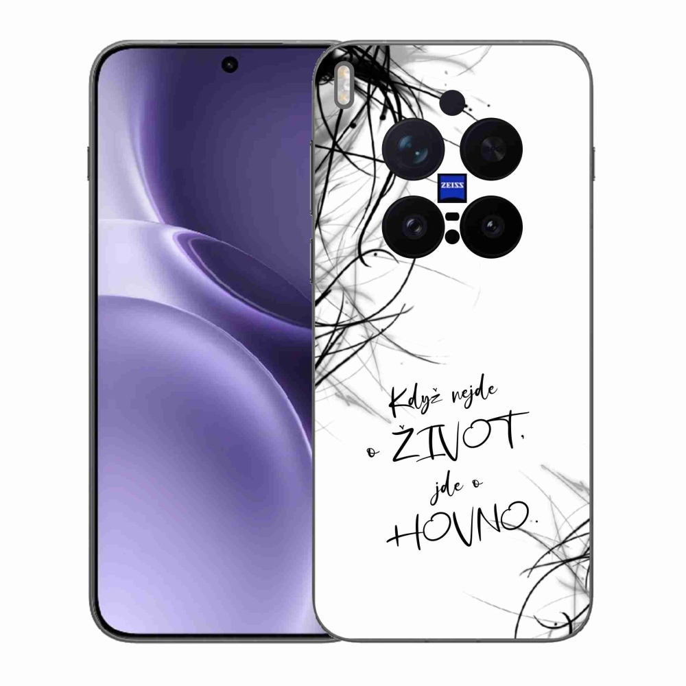 Gél borító mmCase a Vivo X300 Pro készülékhez - vicces szöveg 16 fehér háttér