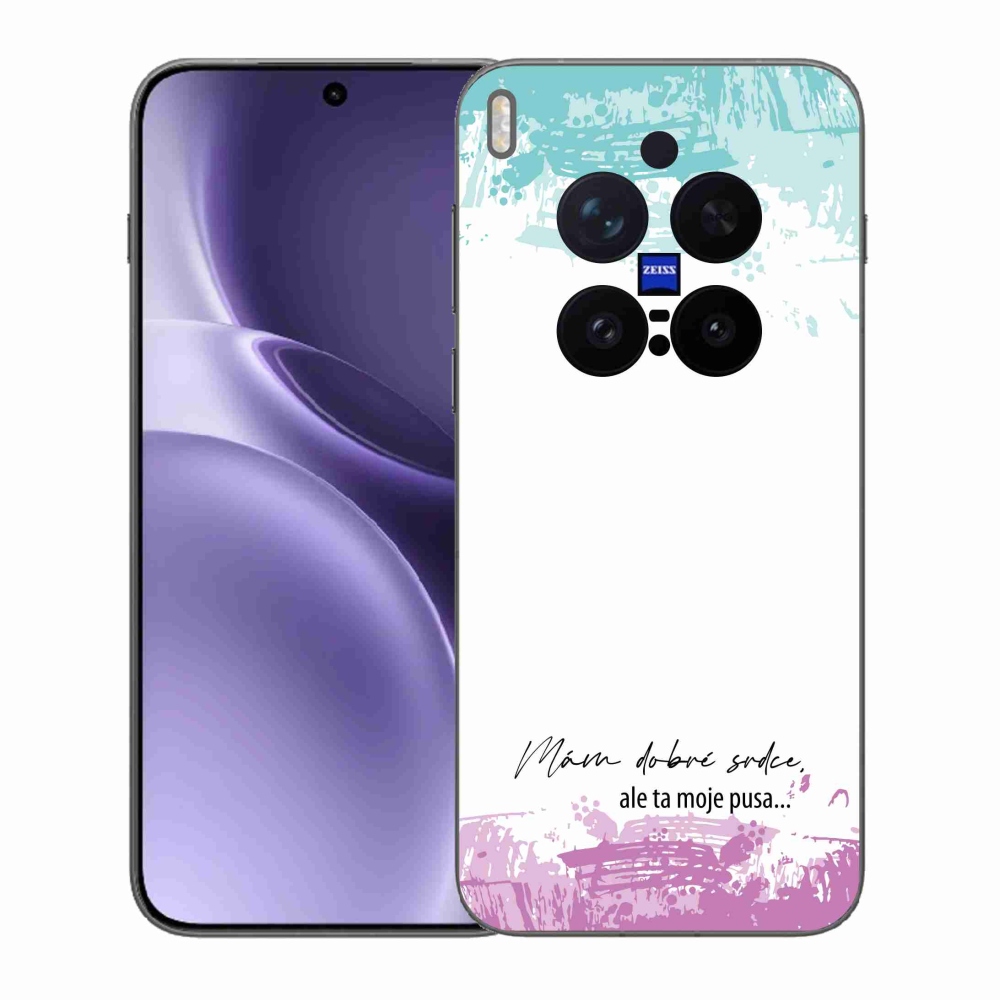 Gél borító mmCase a Vivo X300 Pro készülékhez - vicces szöveg 3 fehér háttér