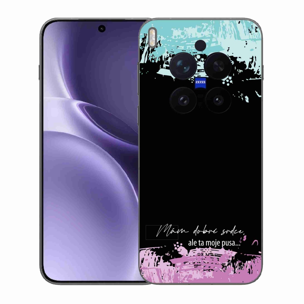 Gél borító mmCase a Vivo X300 Pro készülékhez - vicces szöveg 3 fekete háttér