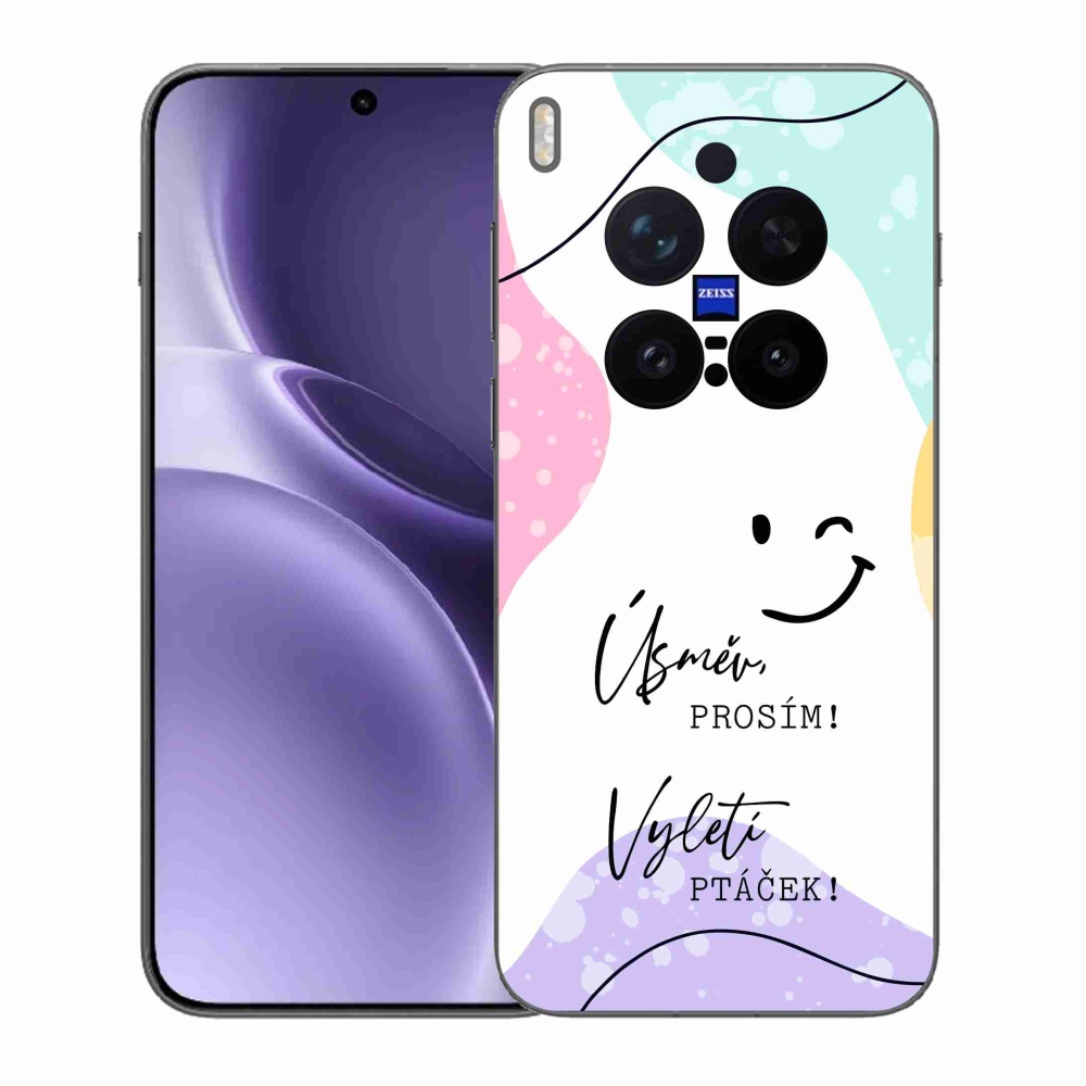 Gél borító mmCase a Vivo X300 Pro készülékhez - vicces szöveg 4 fehér háttér