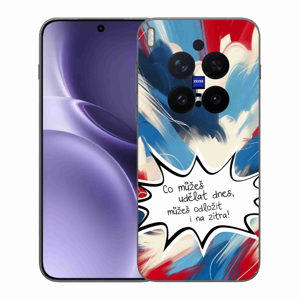 Gél borító mmCase a Vivo X300 Pro készülékhez - vicces szöveg 9 fehér háttér