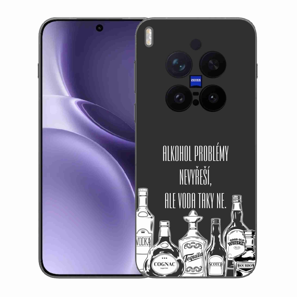 Gél borító mmCase a Vivo X300 Pro készülékhez - vicces szöveg fekete háttérrel