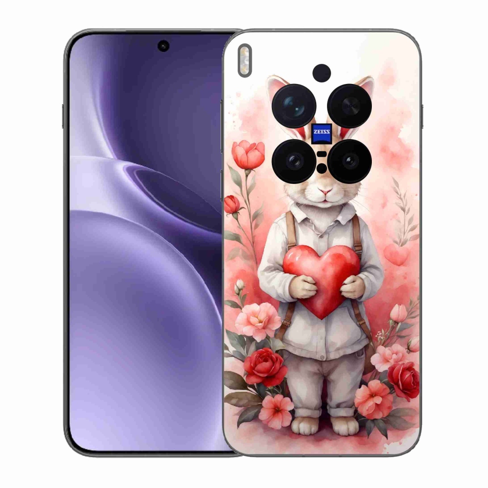 Zselés borítás mmCase a Vivo X300 Pro-hoz - nyúl szívvel