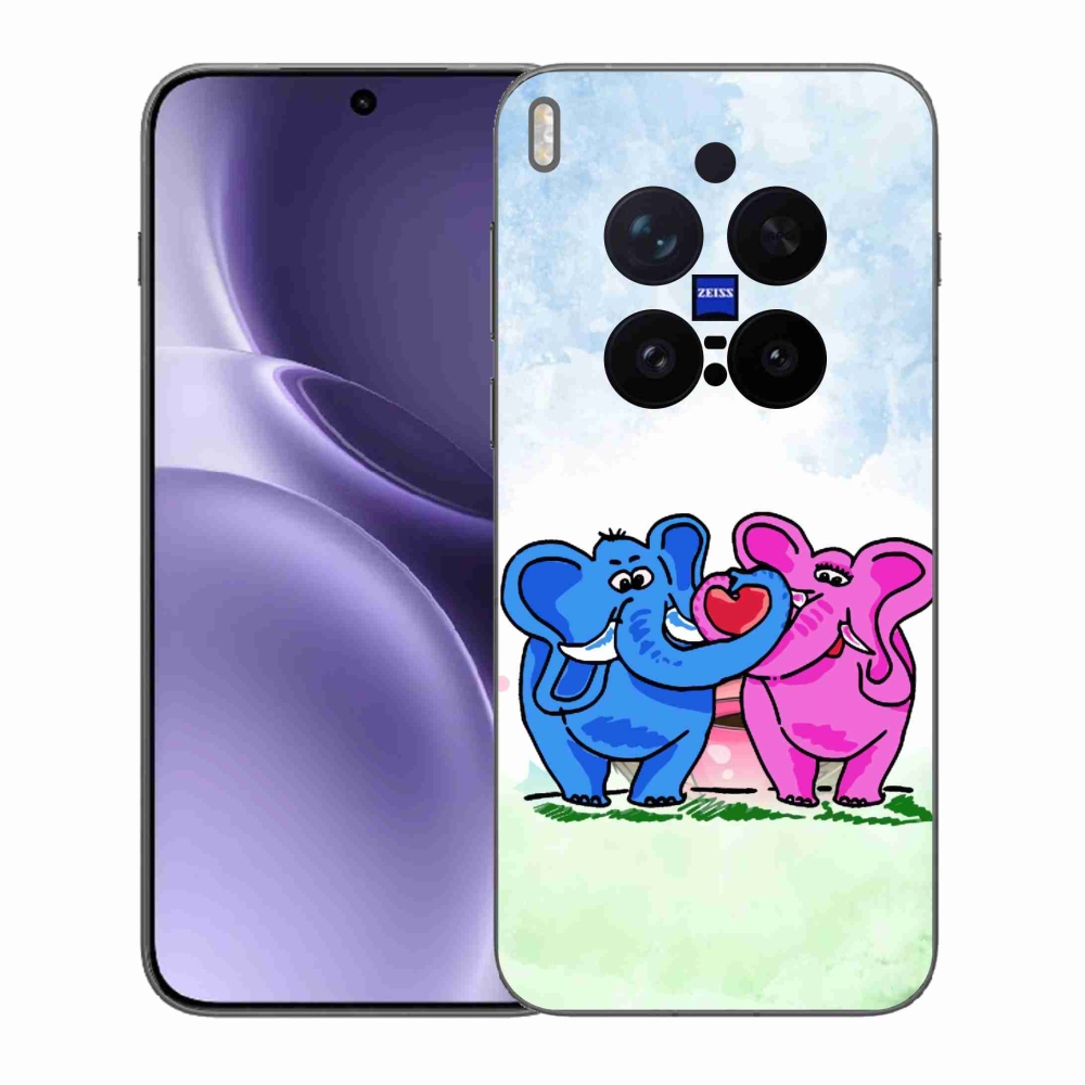 Gél borítás mmCase a Vivo X300 Pro számára - szerelmes elefántok