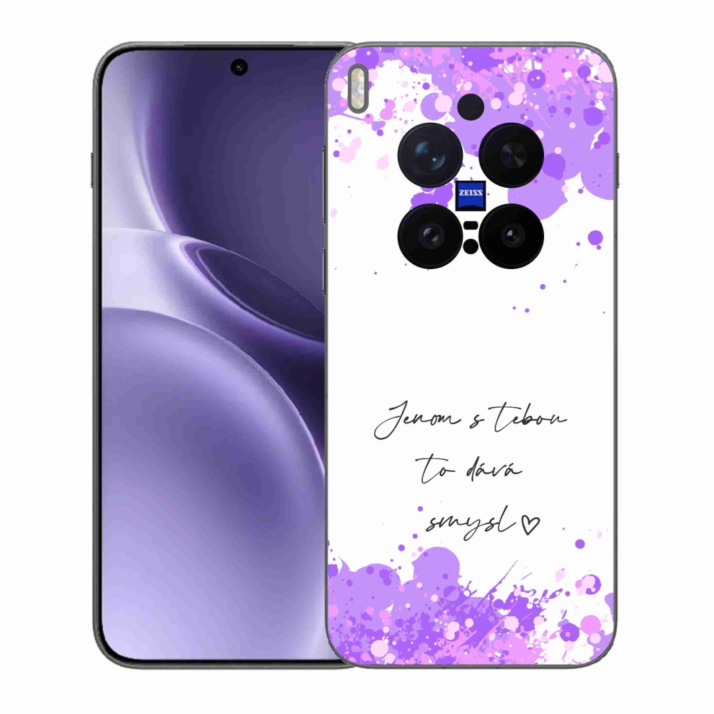 Gél borító mmCase a Vivo X300 Pro - szerelem szöveg fehér háttérrel