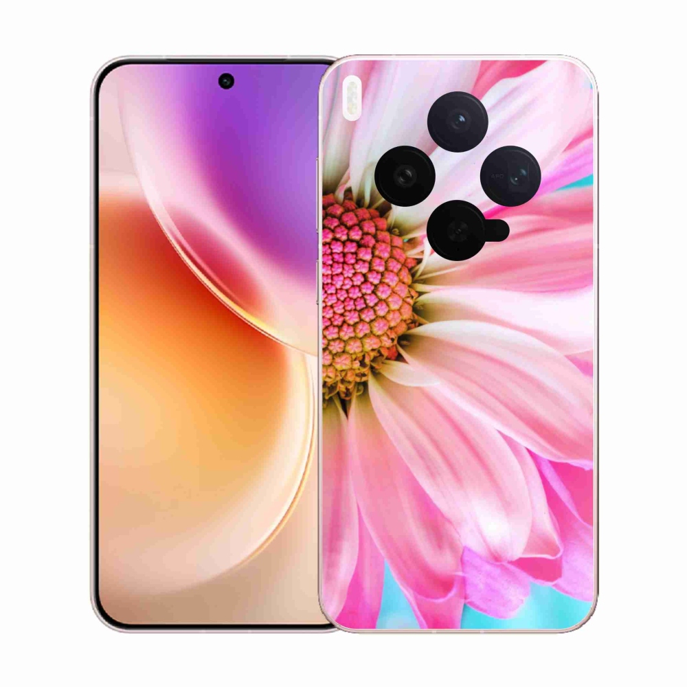 Zselés borító mmCase Vivo X300-hoz - rózsaszín virág