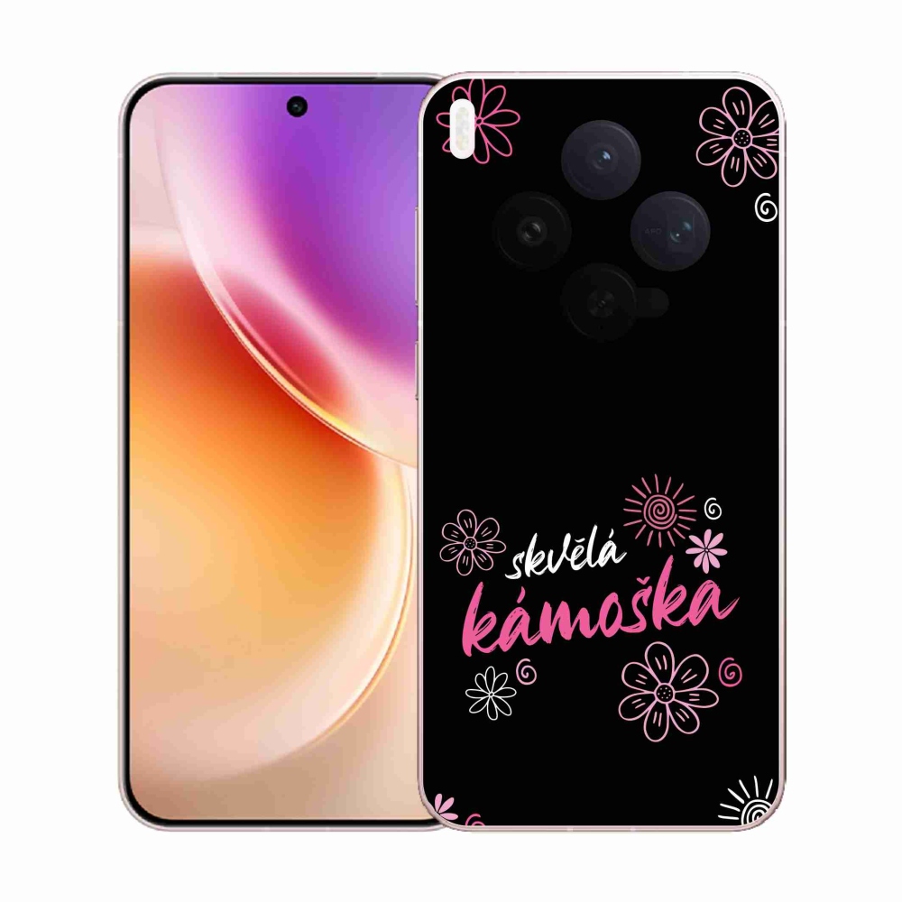 Gél borító mmCase a Vivo X300-on - nagyszerű haver fekete háttérrel