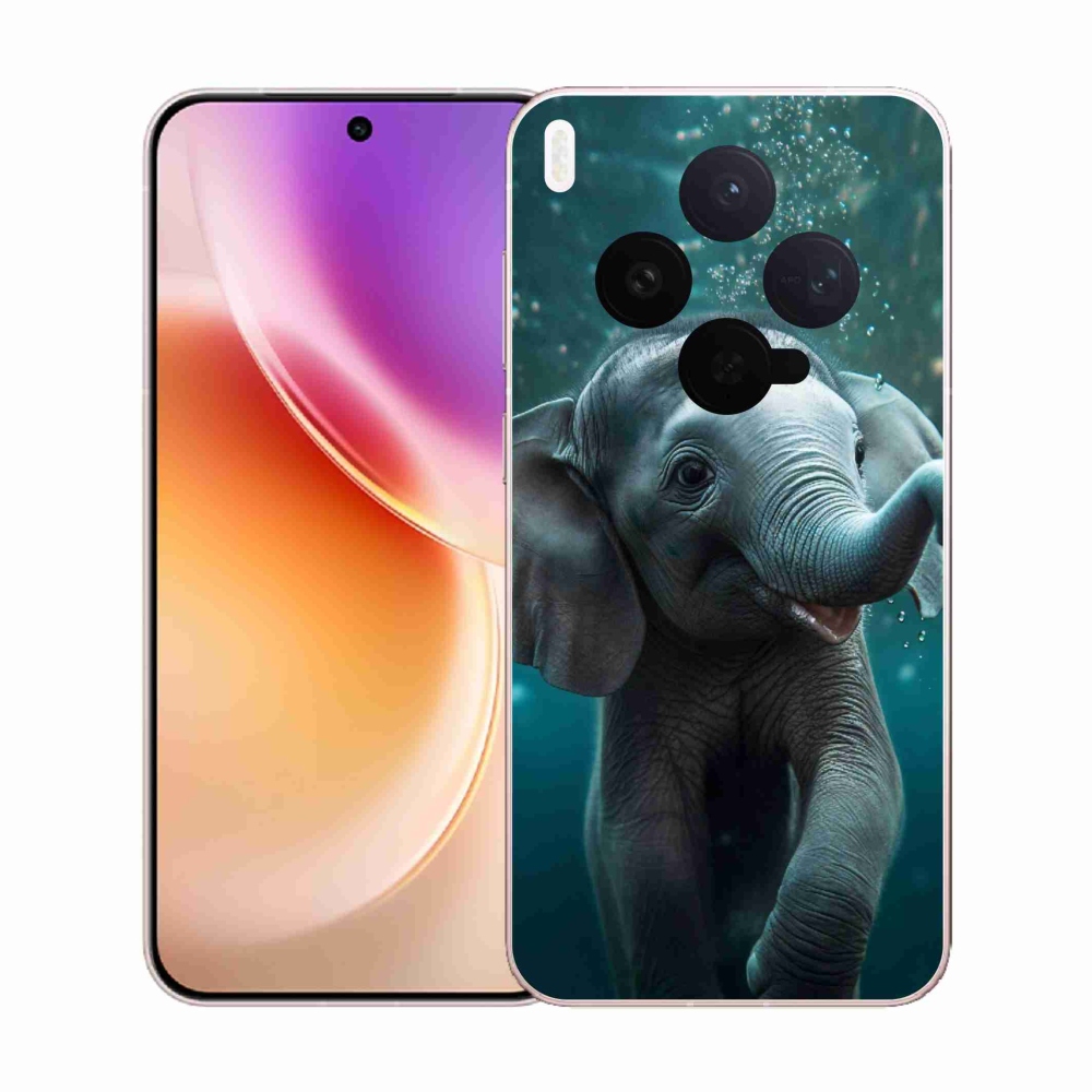 Zselés borítás mmCase a Vivo X300-hoz - elefánt a víz alatt