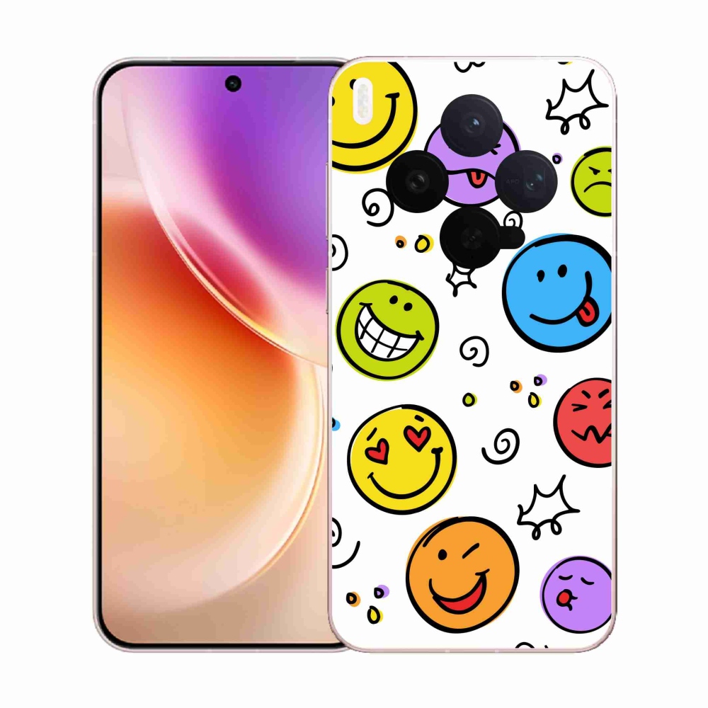 Zselés borítás mmCase a Vivo X300-hoz - smiley-k