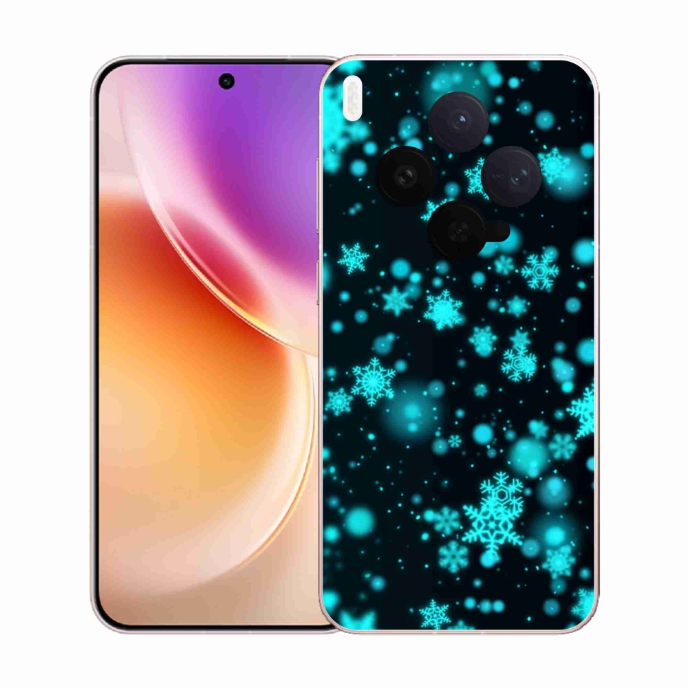 Zselés borítás mmCase a Vivo X300-hoz - hópelyhek 1