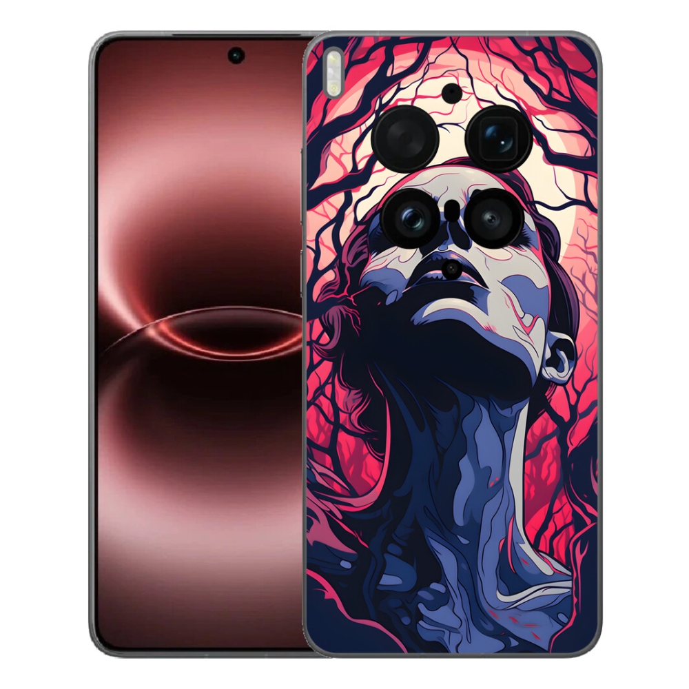 mmCase gél tok a Vivo X300 Ultra-hoz – absztrakt arc