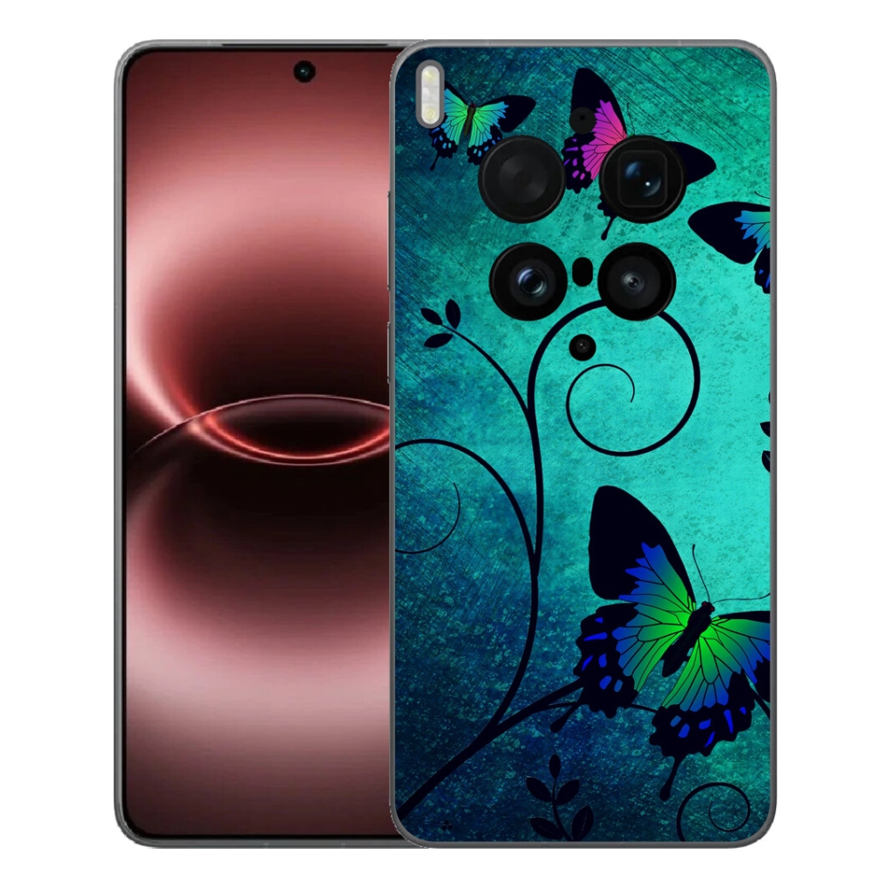 mmCase gélhuzat a Vivo X300 Ultra-hoz – színes pillangók