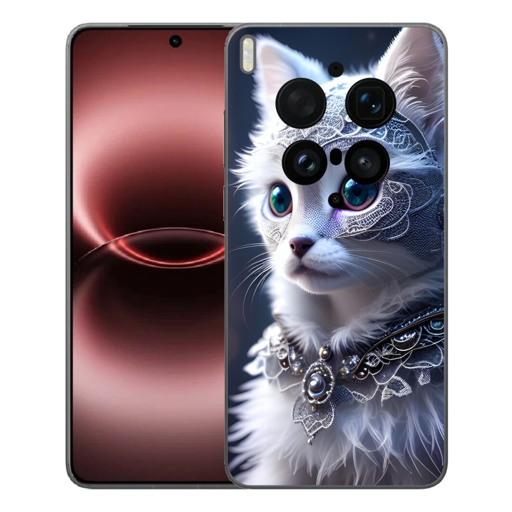 mmCase géltok a Vivo X300 Ultra-hoz – fehér macska