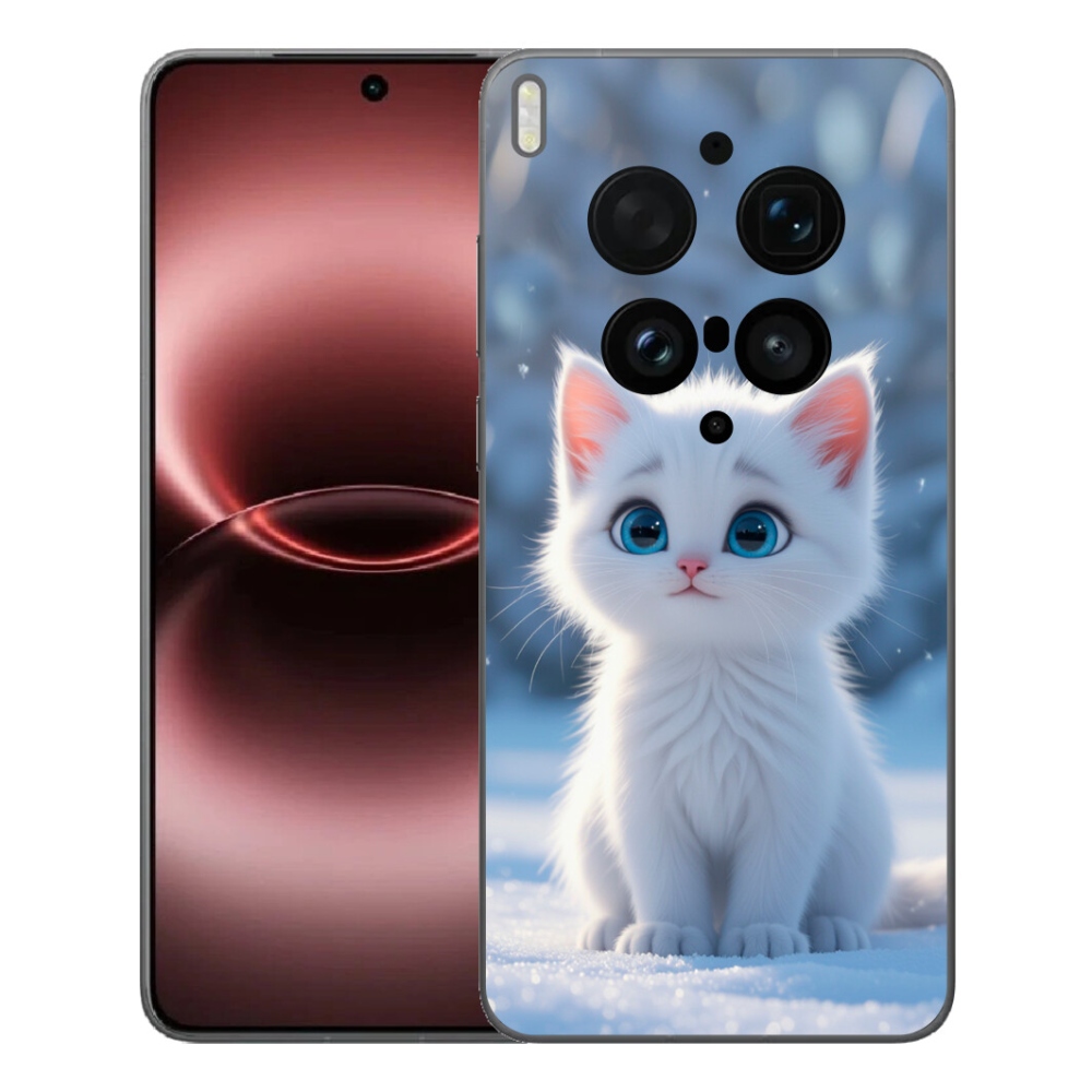 mmCase gél tok a Vivo X300 Ultra-hoz – fehér cica 3