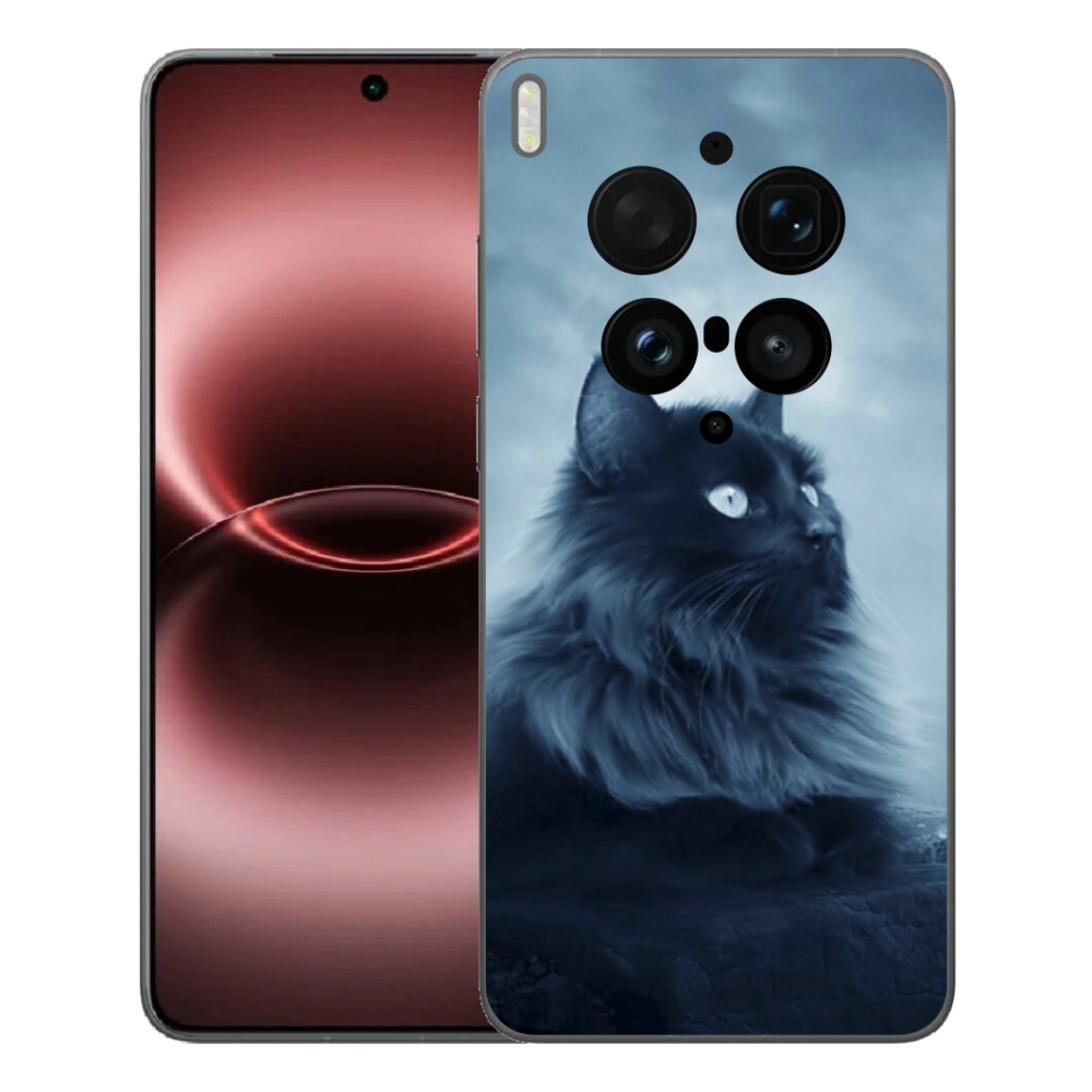 mmCase gél tok a Vivo X300 Ultra-hoz – fekete macska 1