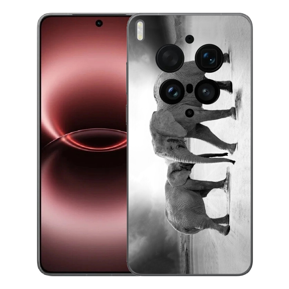mmCase géltok a Vivo X300 Ultra-hoz – fekete-fehér elefántok