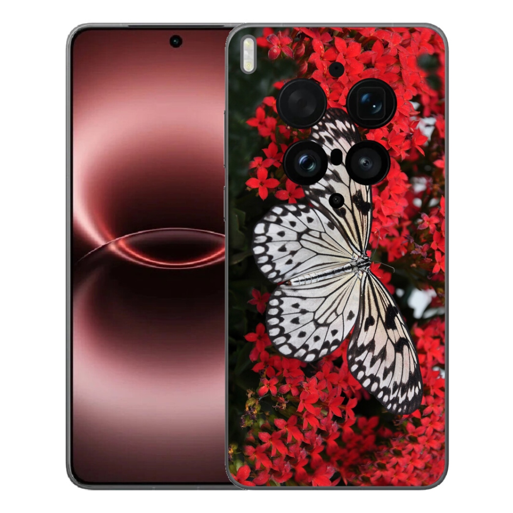 mmCase géltok a Vivo X300 Ultra-hoz – fekete-fehér pillangó 1