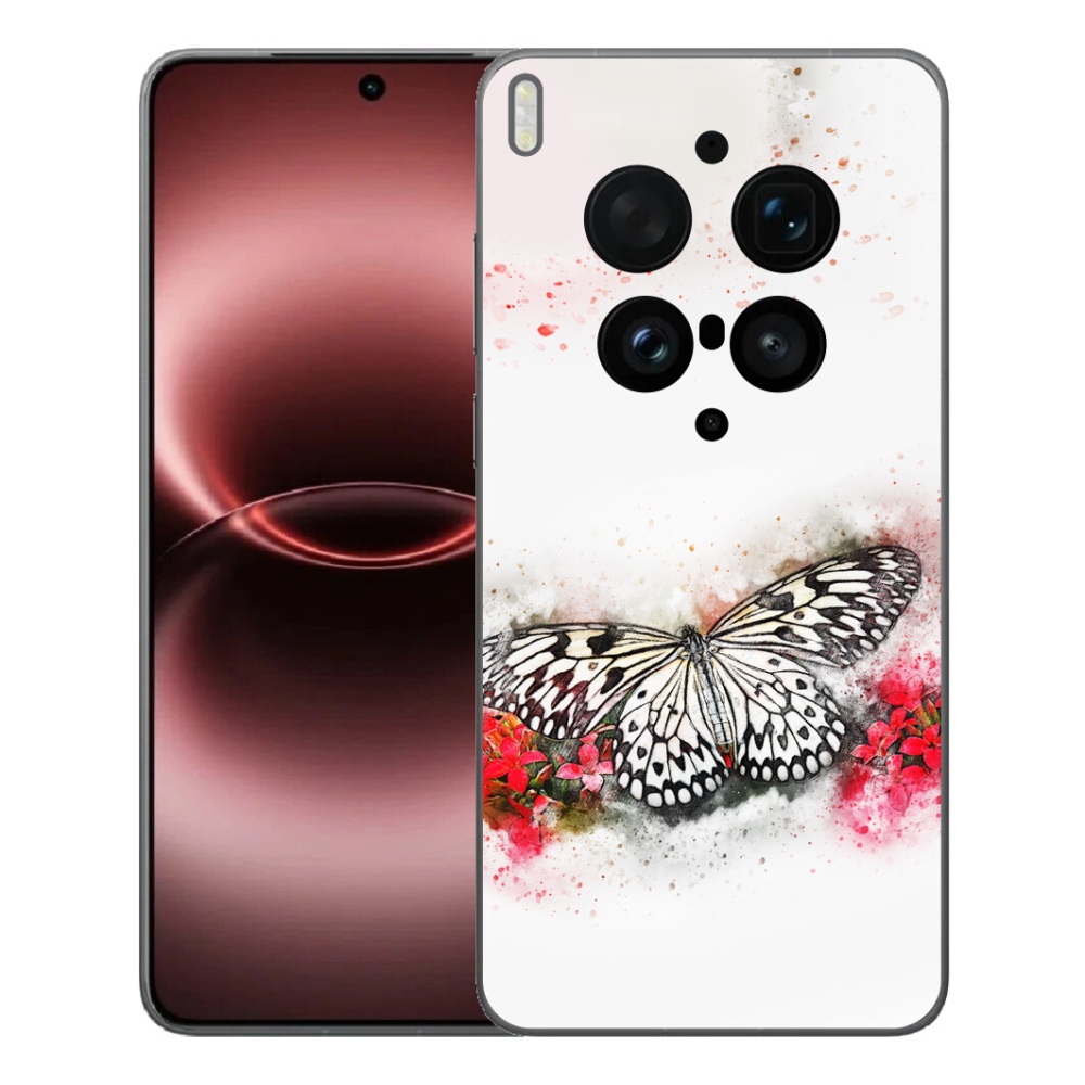 mmCase géltok a Vivo X300 Ultra-hoz – fekete-fehér pillangó
