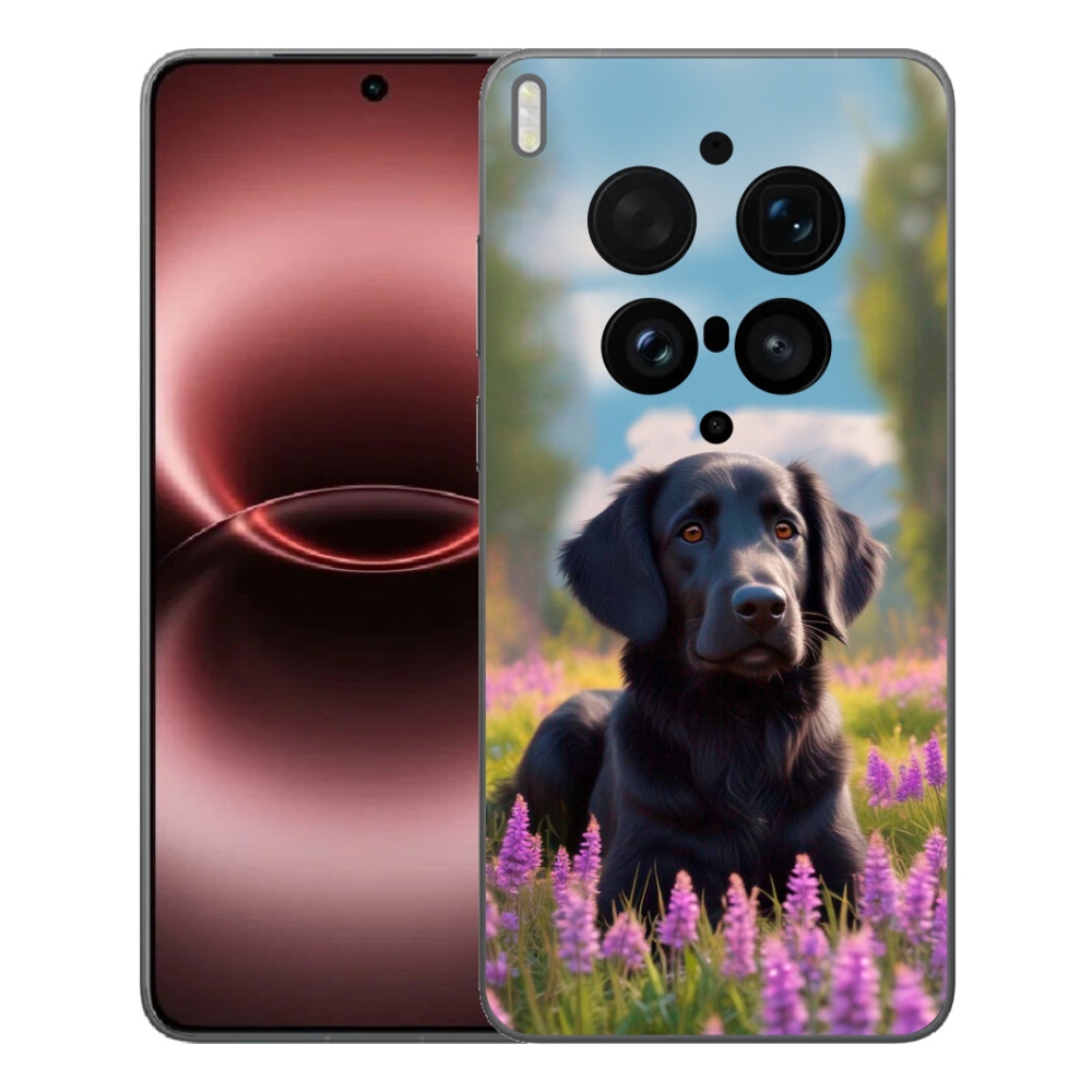 mmCase gélhuzat a Vivo X300 Ultra-hoz – elegáns fekete retriever