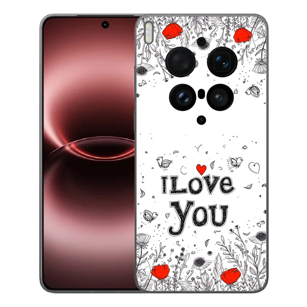 mmCase géltok a Vivo X300 Ultra-hoz – „I love you” fehér háttérrel