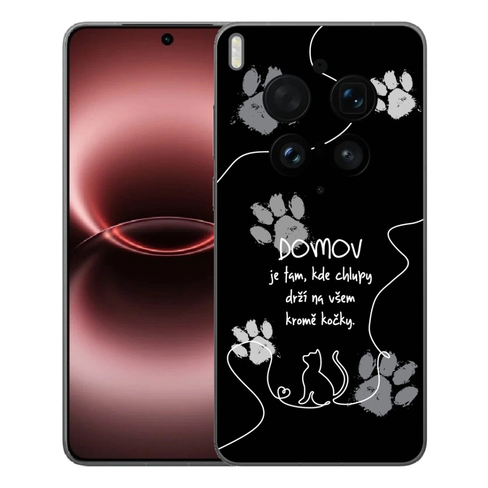 mmCase géltok a Vivo X300 Ultra-hoz – macskás motívum, fekete háttér