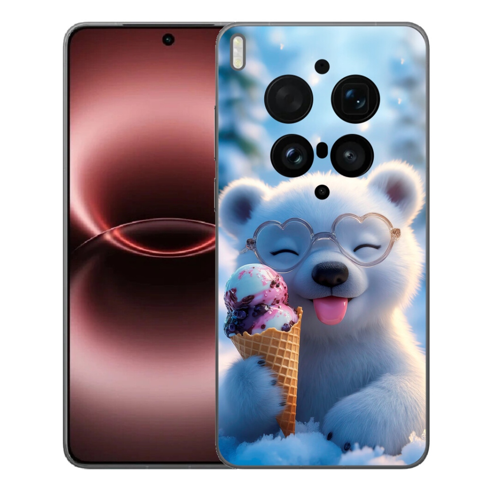 mmCase gél tok a Vivo X300 Ultra-hoz – mackó fagylalttal