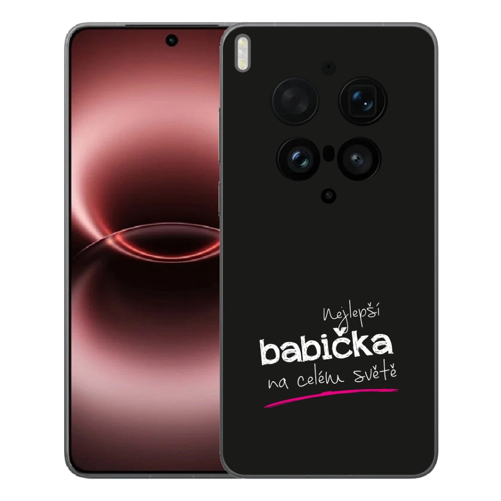 mmCase gél tok a Vivo X300 Ultra-hoz – a legjobb nagymama 4, fekete háttérrel