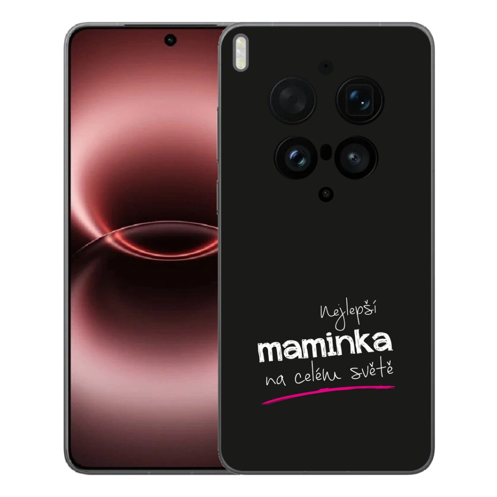 mmCase gél tok a Vivo X300 Ultra-hoz – „A legjobb anyuka” 4, fekete háttérrel