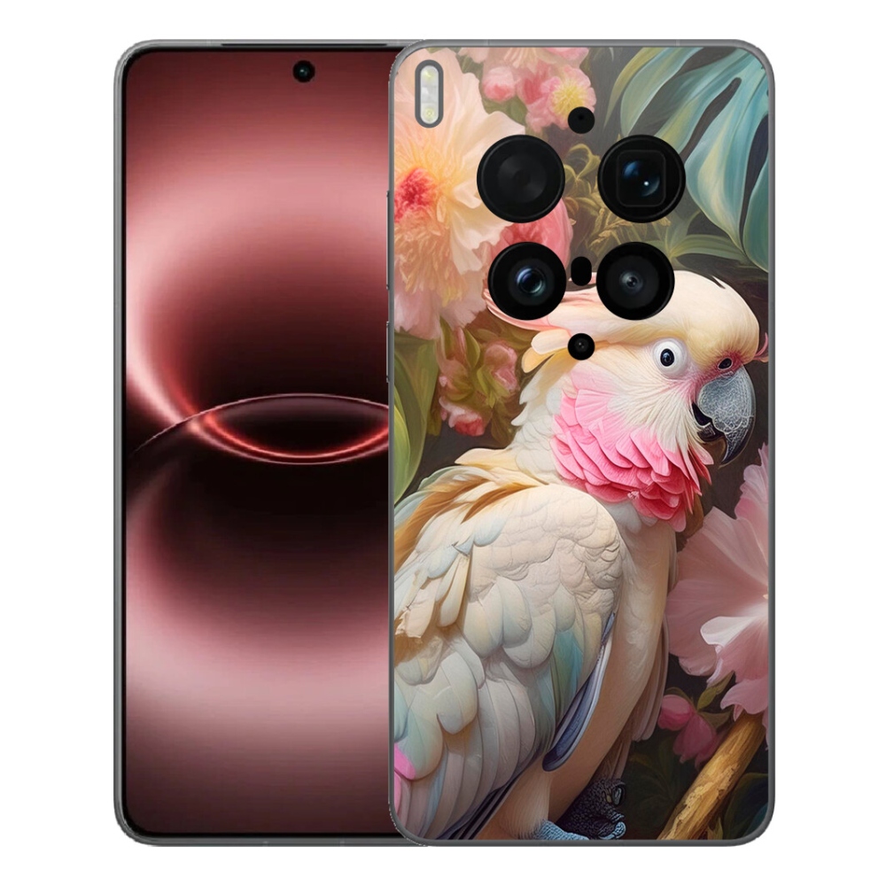mmCase géltok a Vivo X300 Ultra-hoz – rózsaszín kakadu papagáj 2