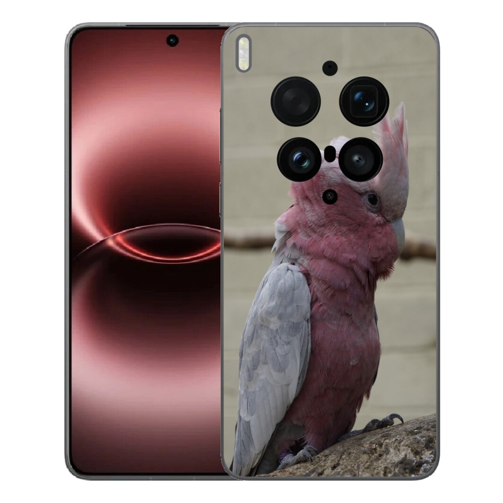 mmCase géltok a Vivo X300 Ultra-hoz – rózsaszín kakadu papagáj