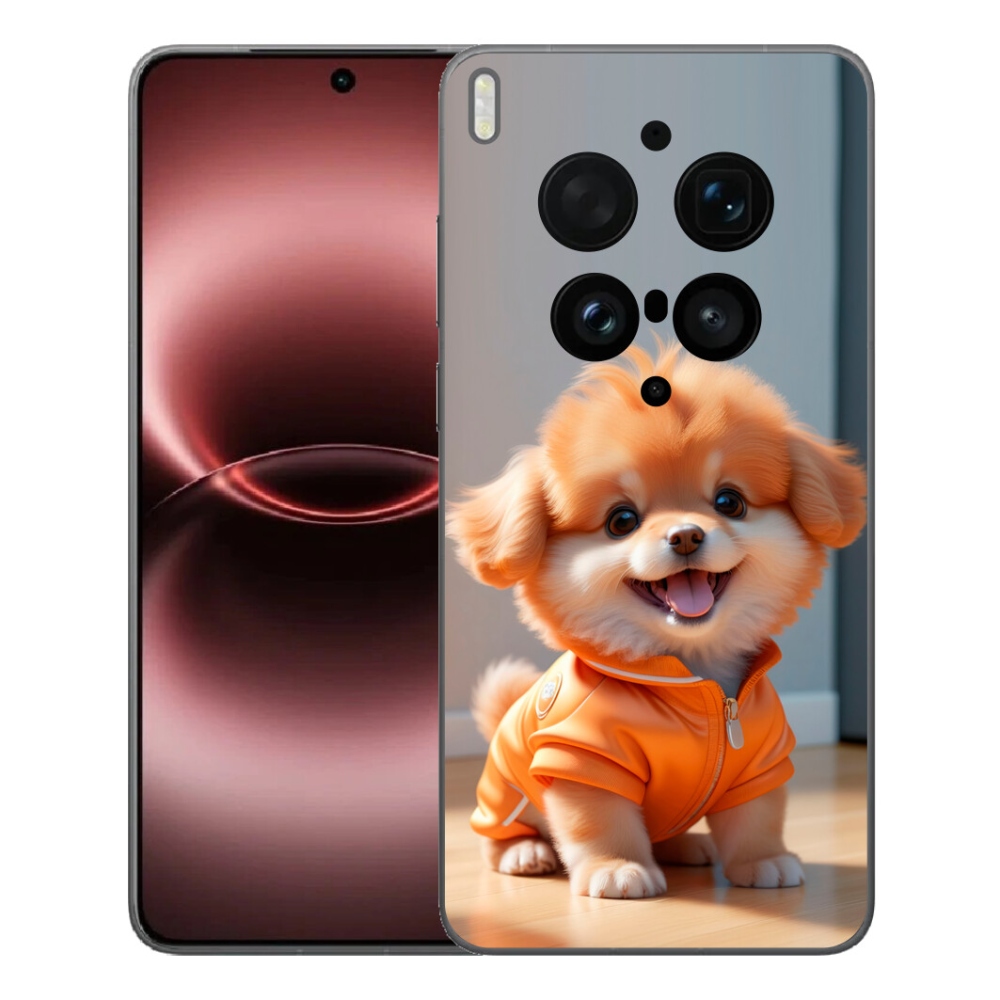mmCase gél tok a Vivo X300 Ultra-hoz – aranyos pomerániai pulóverben