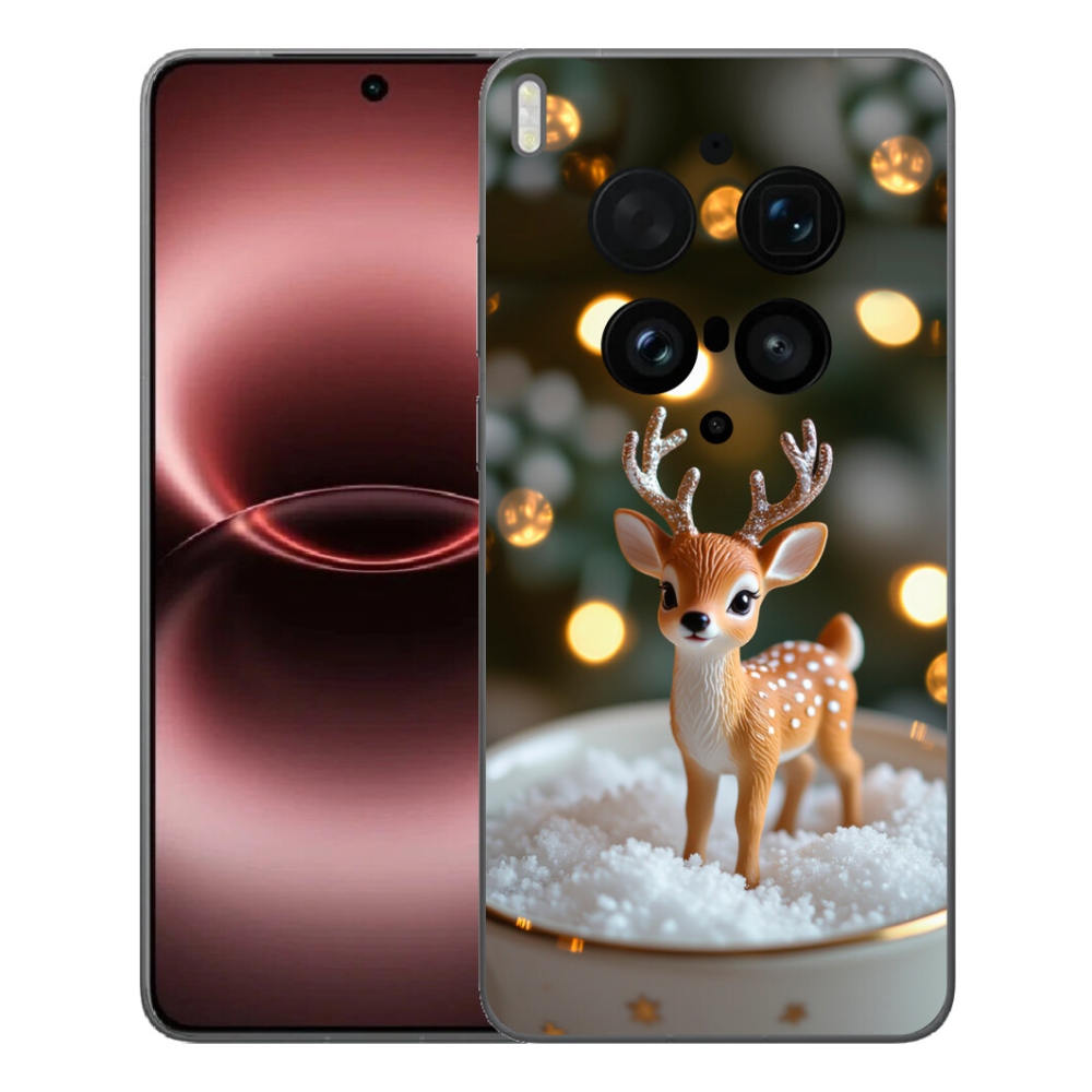 mmCase gél tok a Vivo X300 Ultra-hoz – aranyos karácsonyi szarvas