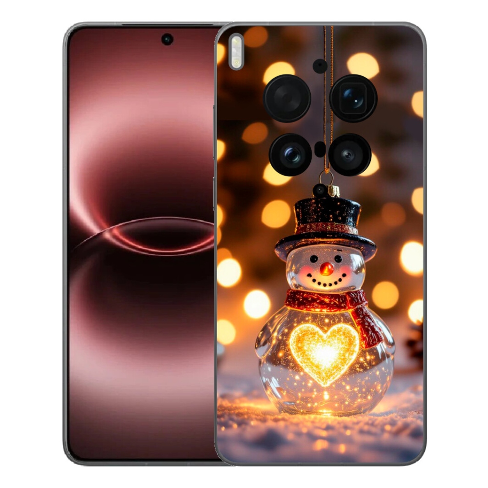 mmCase gél tok a Vivo X300 Ultra-hoz – világító karácsonyi hóember