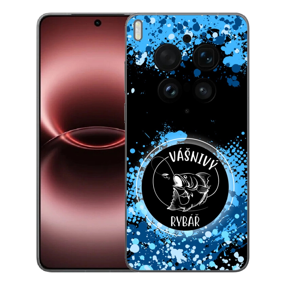 mmCase gél tok a Vivo X300 Ultra-hoz – szenvedélyes horgász, fekete háttérrel