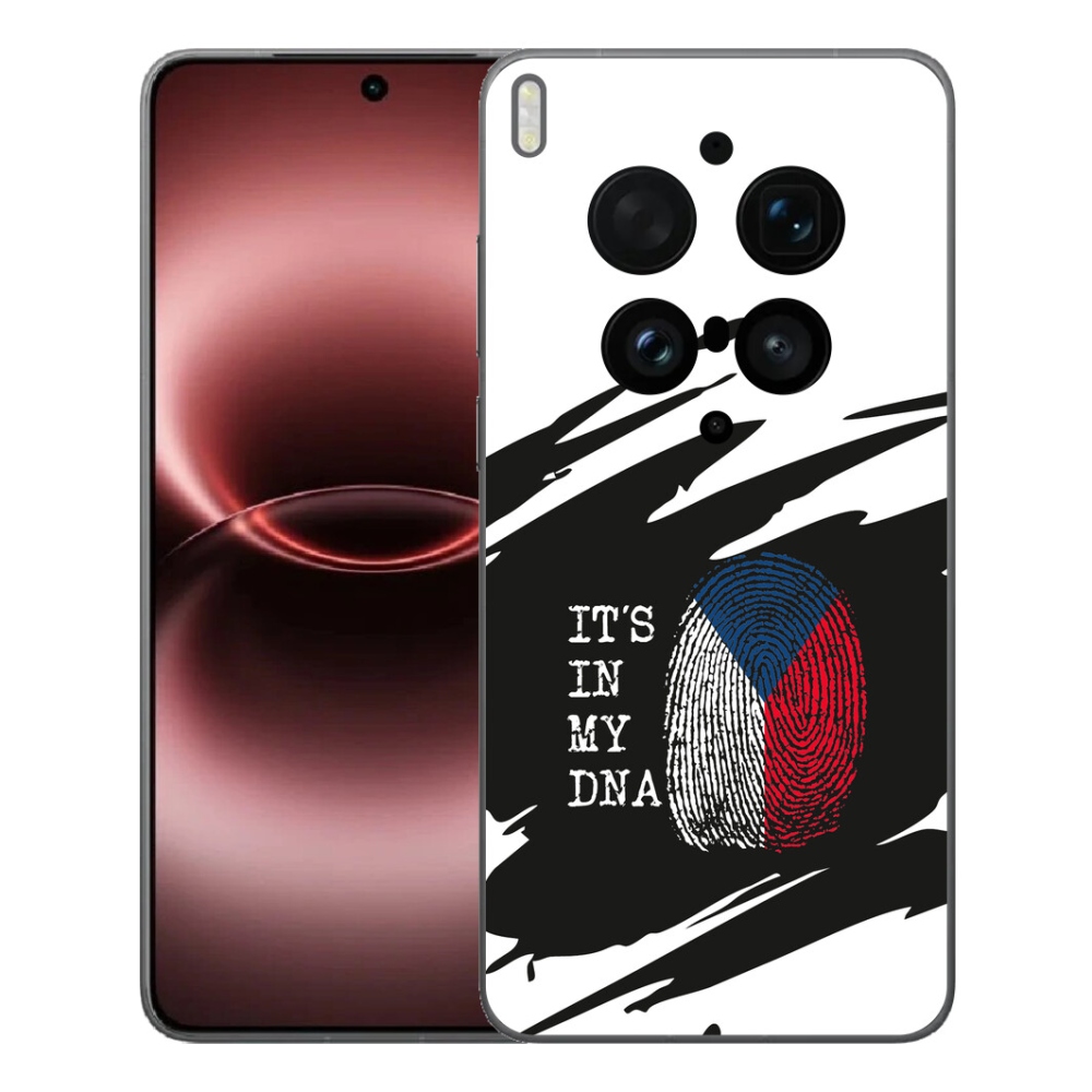 mmCase gél tok a Vivo X300 Ultra-hoz – zászló, ujjlenyomat, fekete-fehér háttér