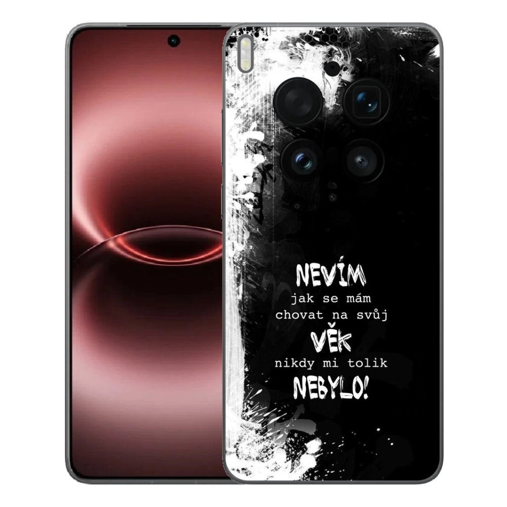 mmCase géltok a Vivo X300 Ultra-hoz – vicces felirat, 14, fekete háttér
