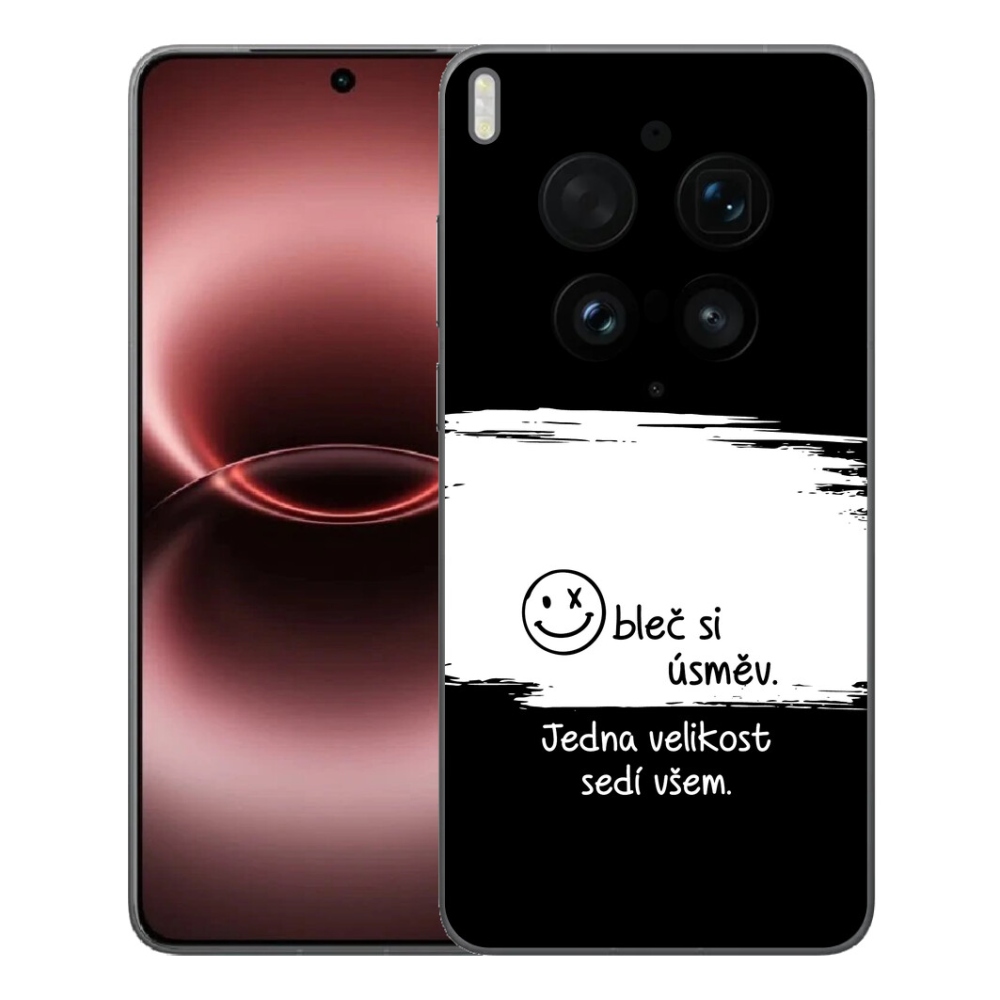 mmCase géltok a Vivo X300 Ultra-hoz – vicces szöveg, 8 fekete-fehér háttér