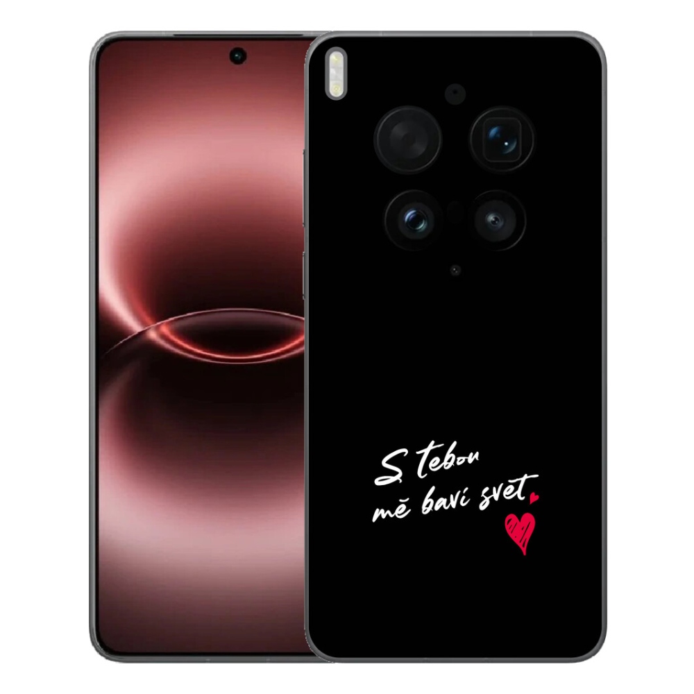 mmCase gél tok a Vivo X300 Ultra-hoz – „In Love” felirat, 1, fekete háttér